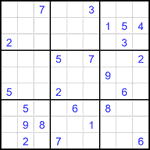 Судоку 9х9 #1887 трудный