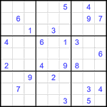 Судоку 9х9 #1888 трудный