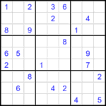 Судоку 9х9 #1889 трудный