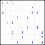 Судоку 9х9 #1892 трудный