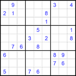 Судоку 9х9 #1893 трудный