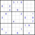 Судоку 9х9 #1895 трудный