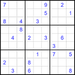 Судоку 9х9 #1898 трудный