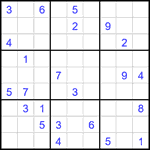 Судоку 9х9 #1900 трудный