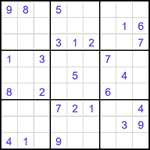 Судоку 9х9 #1836 очень трудный