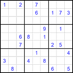 Судоку 9х9 #1839 очень трудный