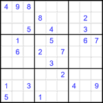 Судоку 9х9 #1840 очень трудный