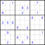 Судоку 9х9 #1841 очень трудный