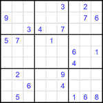 Судоку 9х9 #1842 очень трудный