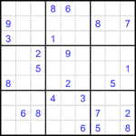 Судоку 9х9 #1843 очень трудный