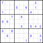 Судоку 9х9 #1844 очень трудный