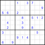 Судоку 9х9 #1846 очень трудный