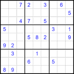 Судоку 9х9 #1847 очень трудный