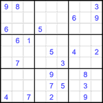 Судоку 9х9 #1848 очень трудный