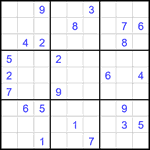 Судоку 9х9 #1849 очень трудный