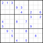 Судоку 9х9 #1850 очень трудный