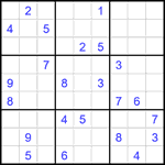 Судоку 9х9 #1855 очень трудный