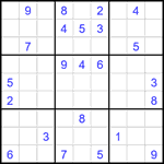 Судоку 9х9 #1857 очень трудный