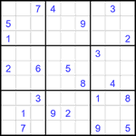 Судоку 9х9 #1860 очень трудный