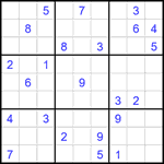 Судоку 9х9 #1861 очень трудный