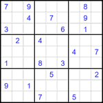 Судоку 9х9 #1862 очень трудный
