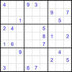 Судоку 9х9 #1867 очень трудный