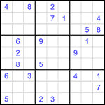 Судоку 9х9 #1869 очень трудный