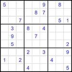 Судоку 9х9 #1870 очень трудный