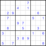 Судоку 9х9 #1871 очень трудный