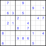 Судоку 9х9 #1872 очень трудный