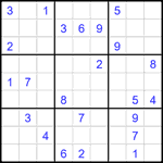 Судоку 9х9 #1873 очень трудный