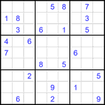 Судоку 9х9 #1875 очень трудный