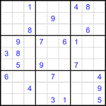 Судоку 9х9 #1876 очень трудный