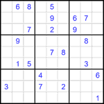 Судоку 9х9 #1877 очень трудный