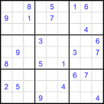 Судоку 9х9 #1881 очень трудный
