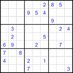 Судоку 9х9 #1882 очень трудный