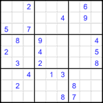 Судоку 9х9 #1883 очень трудный