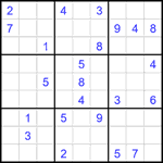 Судоку 9х9 #1885 очень трудный