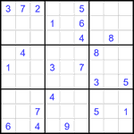 Судоку 9х9 #1886 очень трудный