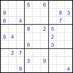 Судоку 9х9 #1888 очень трудный