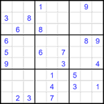 Судоку 9х9 #1891 очень трудный