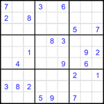 Судоку 9х9 #1893 очень трудный