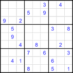 Судоку 9х9 #1894 очень трудный