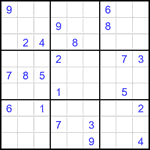 Судоку 9х9 #1895 очень трудный