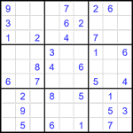 Судоку 9х9 #1944 легкий