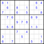 Судоку 9х9 #1955 легкий