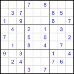 Судоку 9х9 #1961 легкий