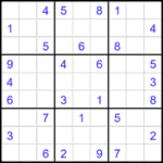 Судоку 9х9 #1912 средний