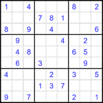 Судоку 9х9 #1915 средний