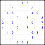 Судоку 9х9 #1917 средний